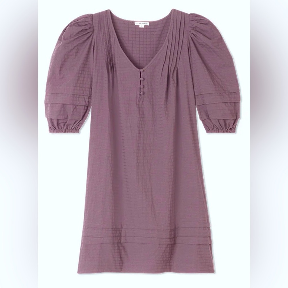 COPY - Summersalt cotton pintuck dress with puff sleeves